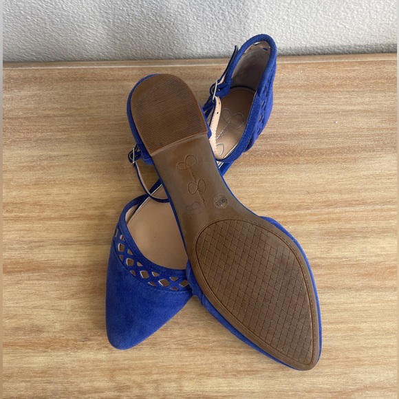 Jessica Simpson Suede Blue Zuka flats, size 7.5M/37.5 - Picture 2 of 8